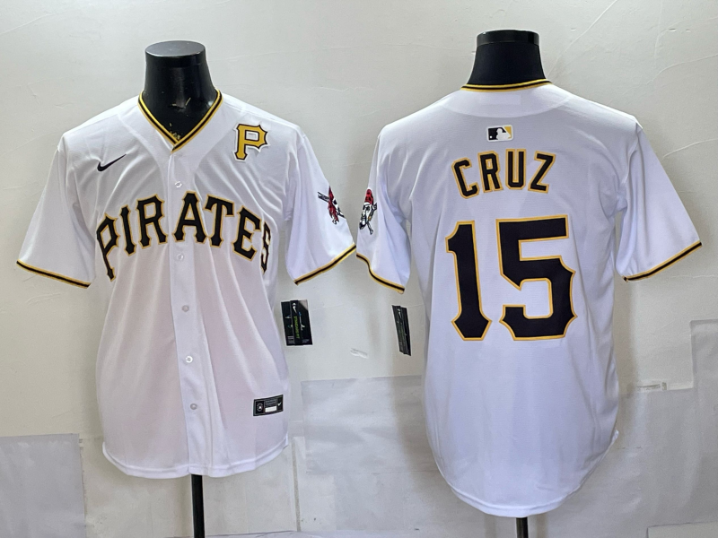 Men Pittsburgh Pirates #15 Cruz white Game 2026 Nike MLB Jersey 0598003
